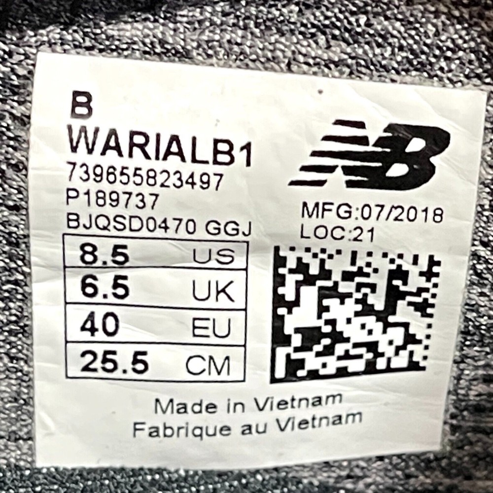 New Balance Fresh Foam Arishi Womens‎ Size 8.5 B Running Shoes Black WARIALB1 - Picture 9 of 9